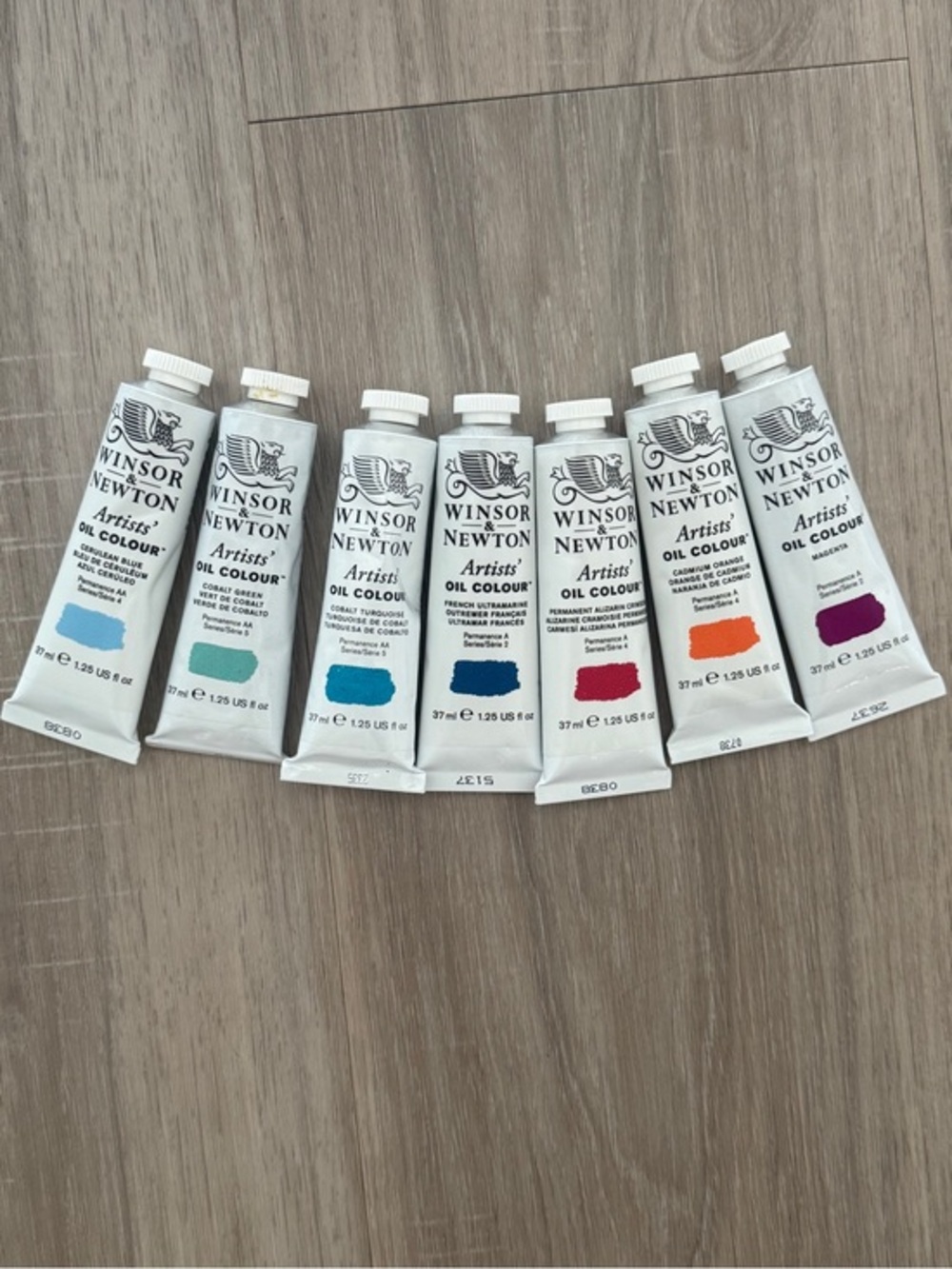 Winsor & Newton Artists’ Oil Paint Lot 7 Tubes 37ml Mixed